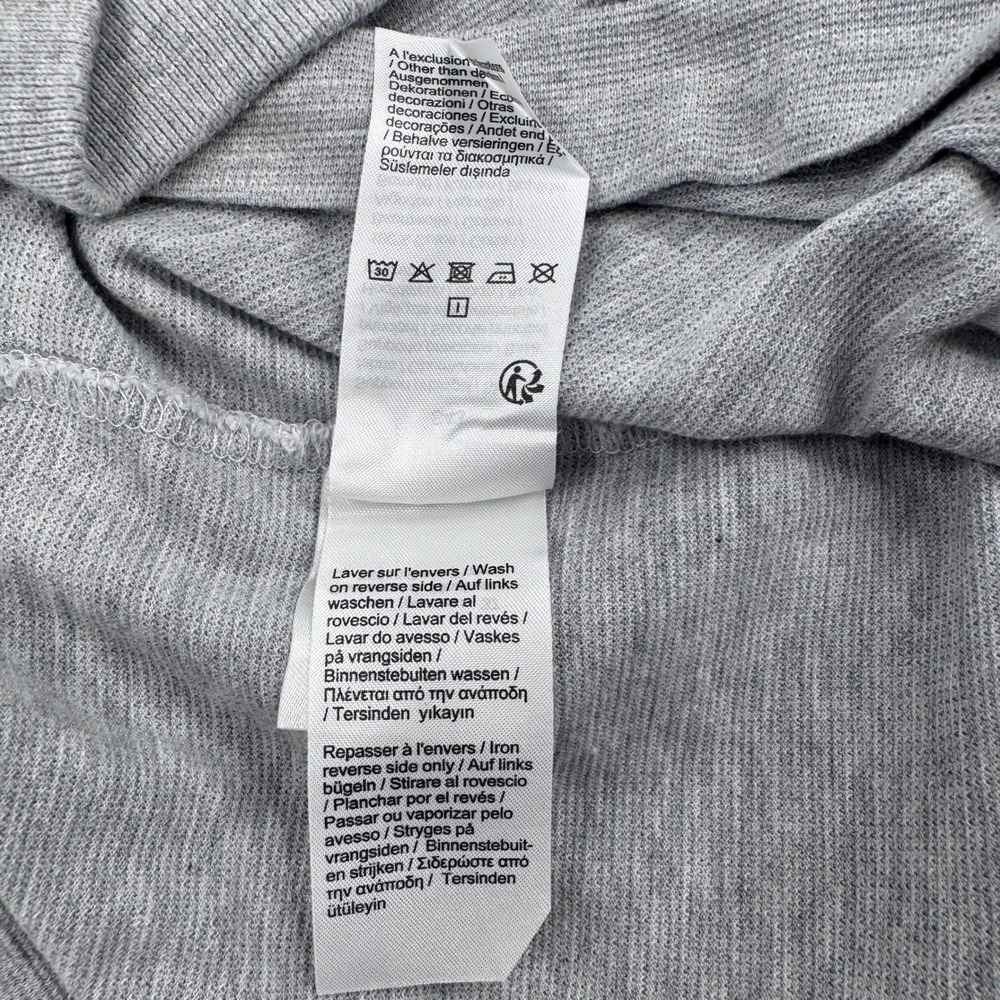 Lacoste Mens Medium Regular Fit Polo Shirt Gray Logo Tape Shoulder Sleeve - Picture 10 of 10